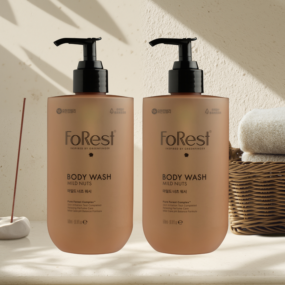[1+1]NEW 포레스트 마일드너츠 바디워시 500ml 온가족용 대용량 고보습 바디케어