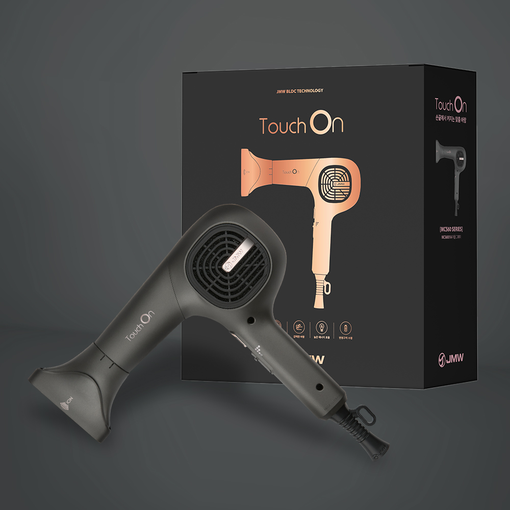 JMW 터치센서 BLDC 항공모터 드라이기 터치온 MCS6001A 차콜그레이