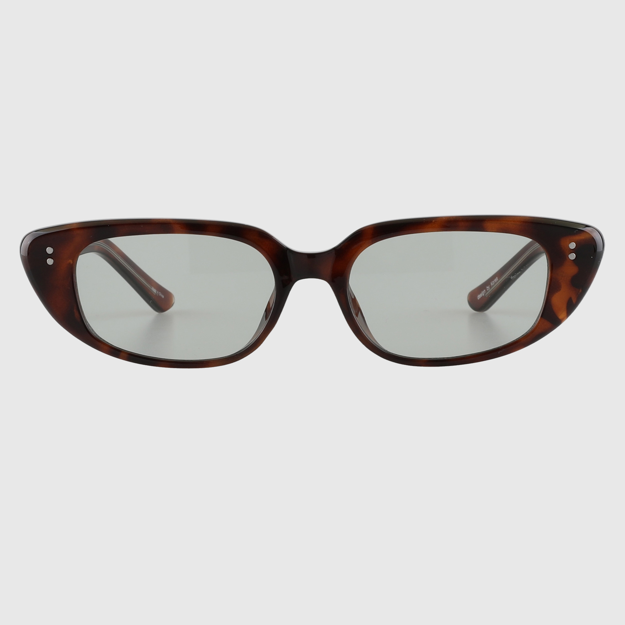 레오파드 캣츠아이 자외선차단 오벌형 긱시크 틴트 선글라스