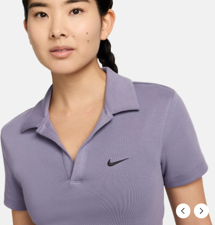 국내매장판 나이키 스포츠웨어 에센셜 반팔 폴로 탑 퍼플 DV7885-509 - 상세 이미지 3