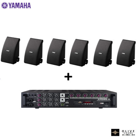 야마하 정품 [YAMAHA] 야마하 음향패키지 6-6 / NS-AW992 스피커 6개 + EMA-600N 6채널 앰프 / 매장 카페 휘트니스 교회 학교 강의실 실내야외 상업용 교육용 업무