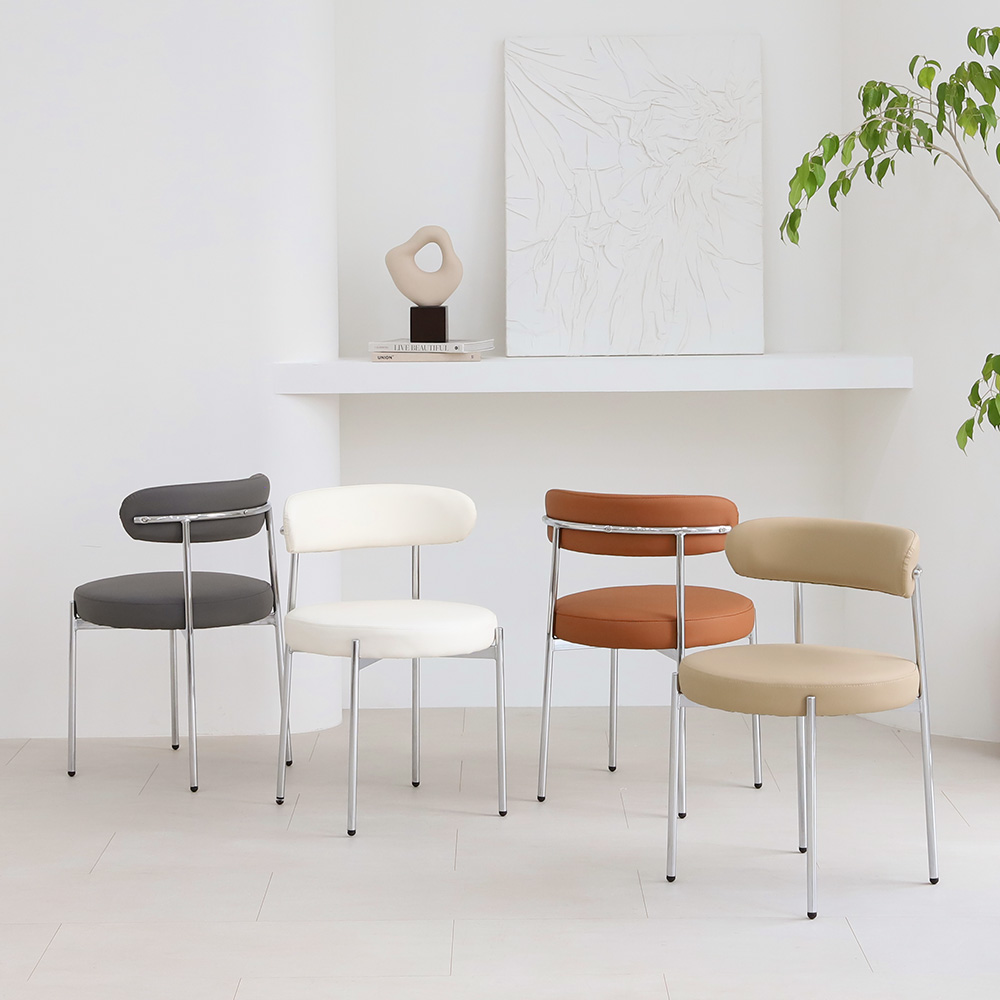 스위터 실버 식탁의자 인테리어 편한 카페의자 모던 디자인 미드센츄리