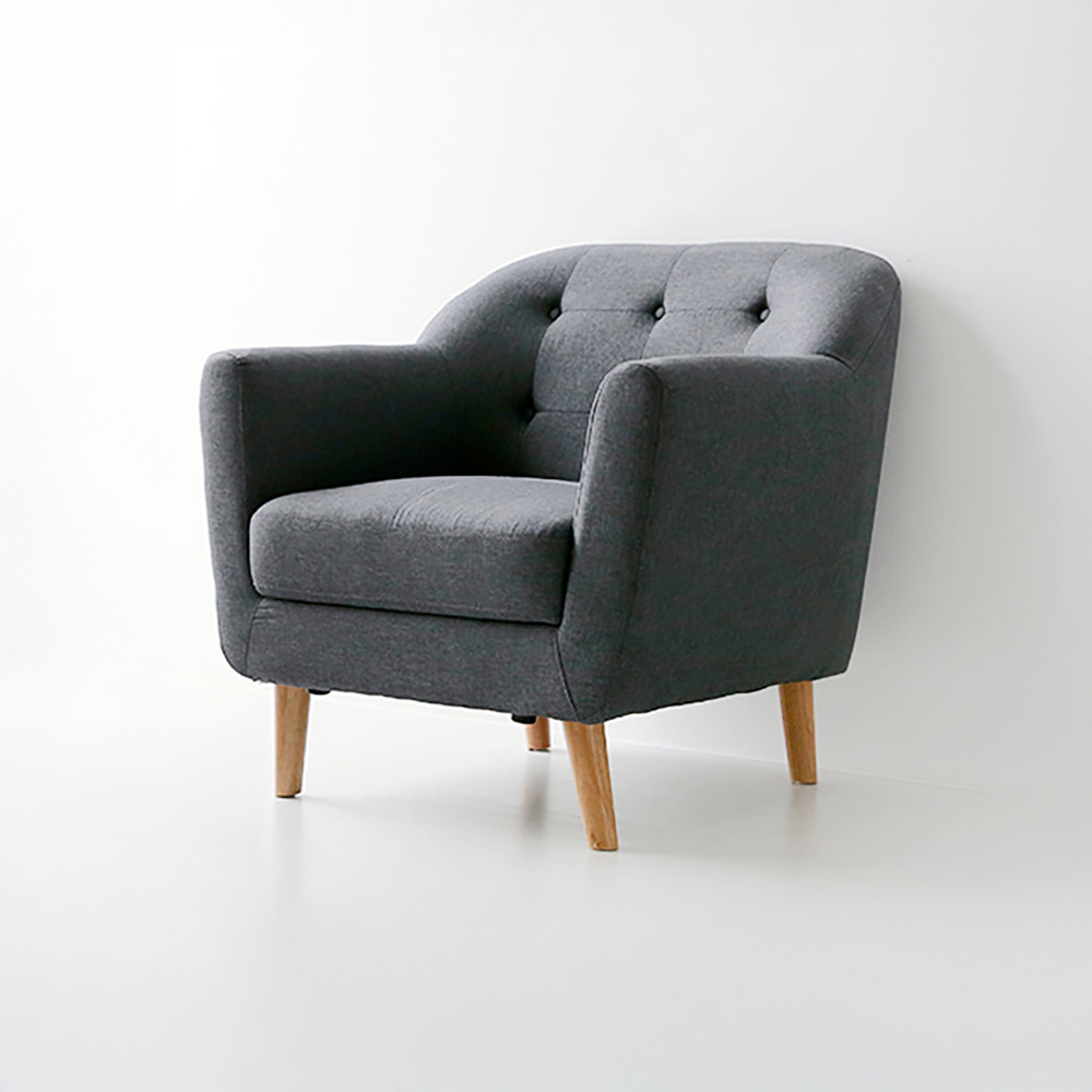 단시 1인소파 F269 스툴미포함, 그레이, 1인용