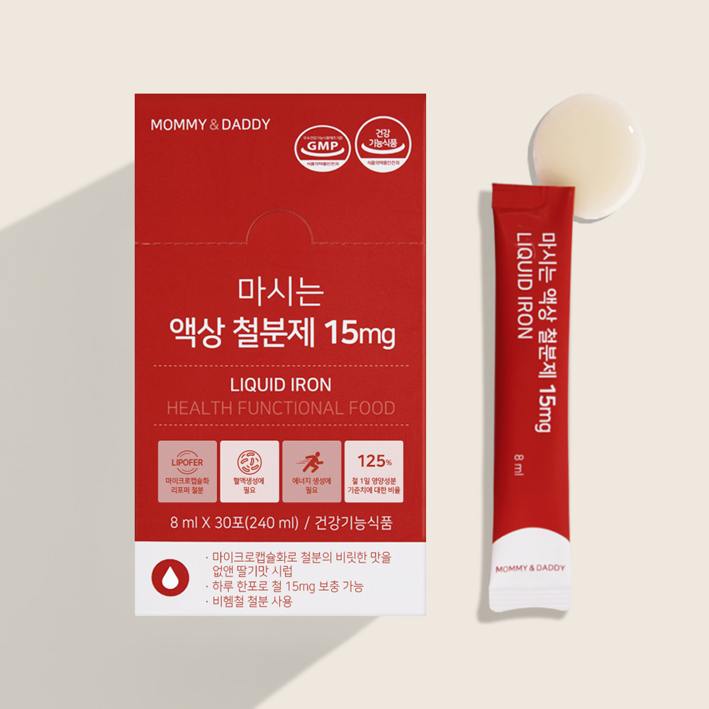 액상 철분제 비헴철 여성 청소년 철분 영양제 15mg 30포, 1개