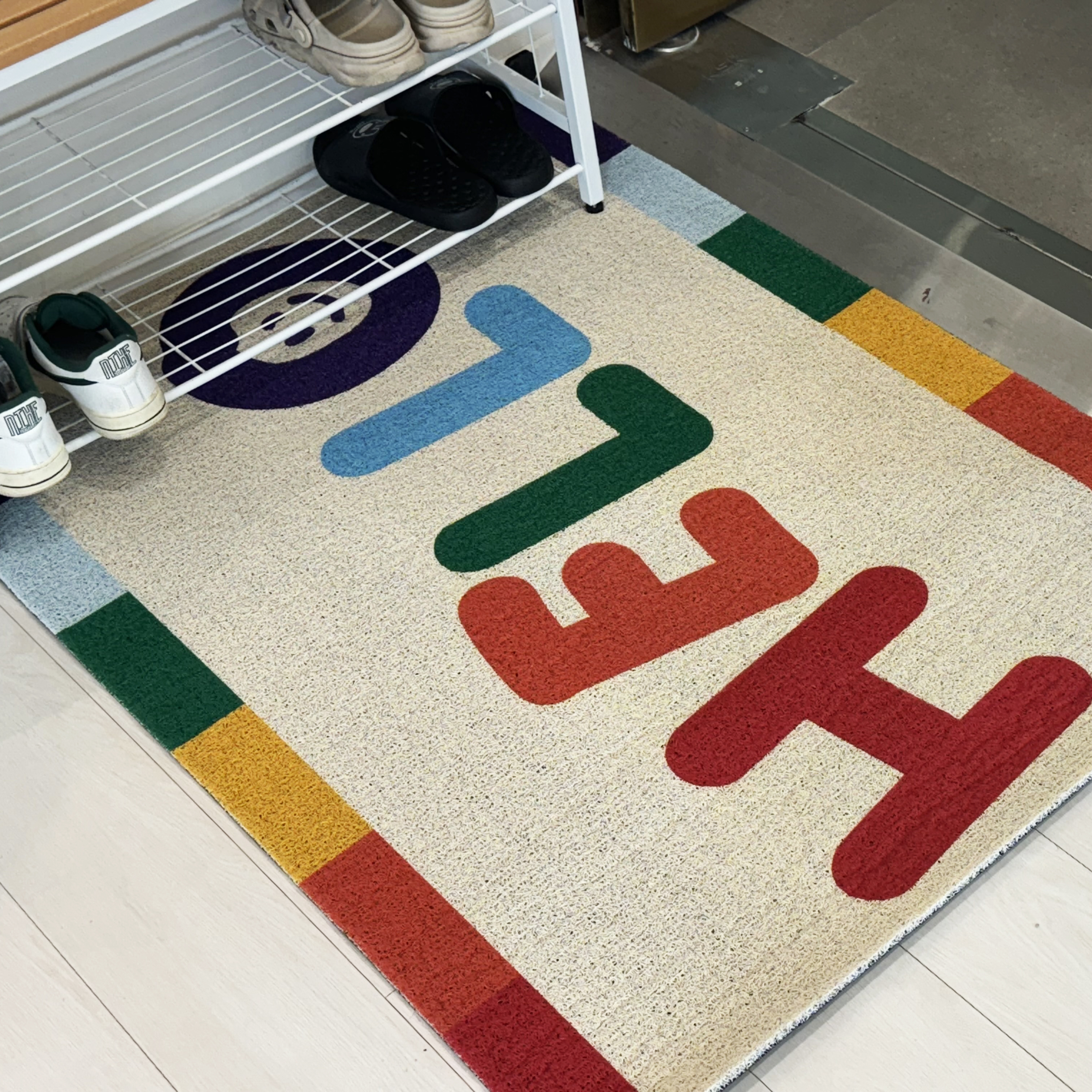 코메샵 현관 매트 4-1 무지개 반달 코일매트 120x90cm 이미지 8