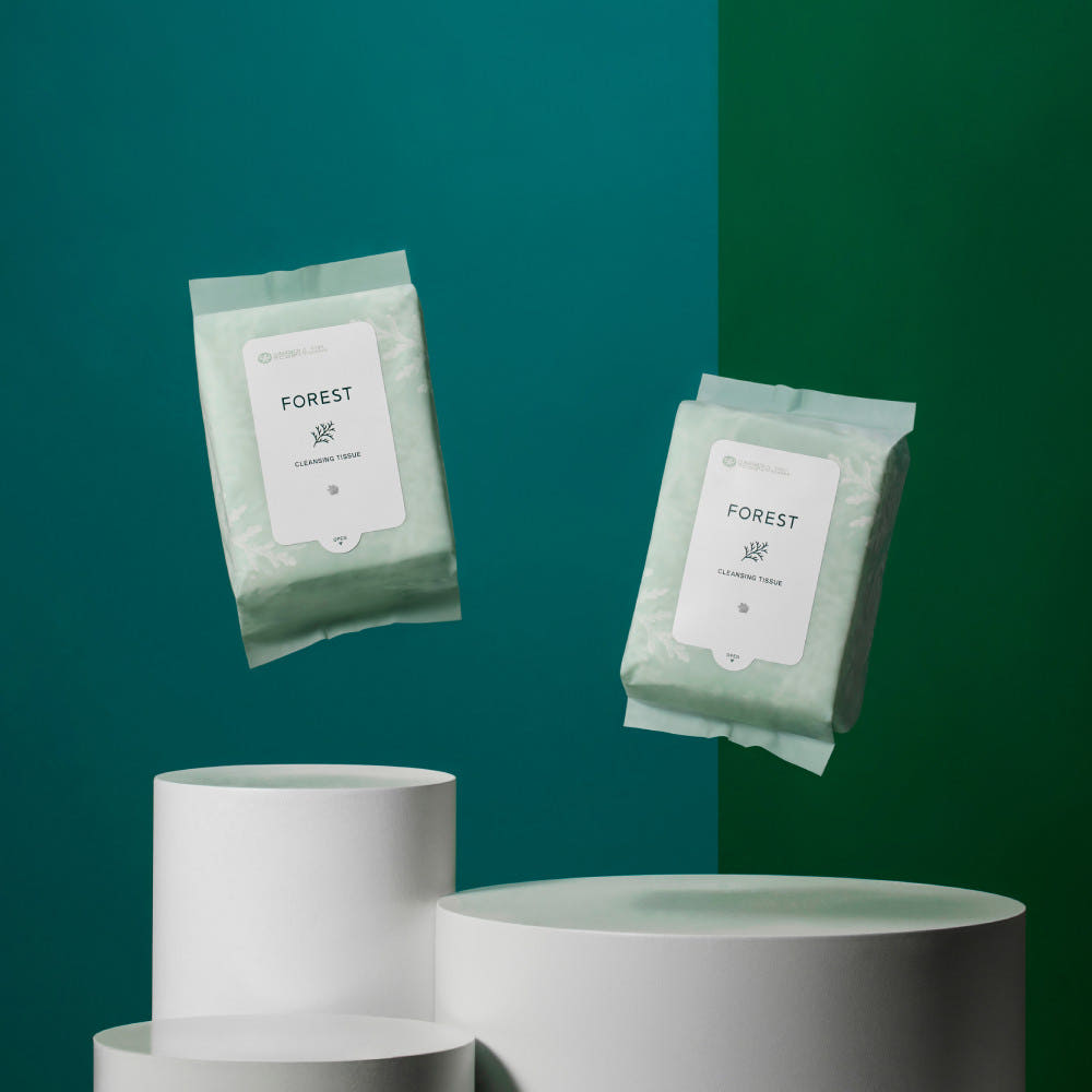 [1+1]포레스트 클렌징티슈 30매 약산성 / 여행용 / 저자극
