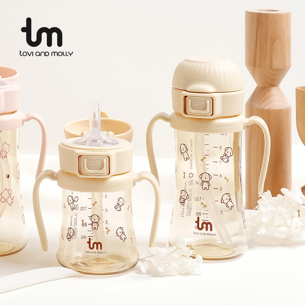 [토비앤몰리] 토비 새지 않는 아기 유아 이유식 원터치락 빨대컵 180ml 280ml