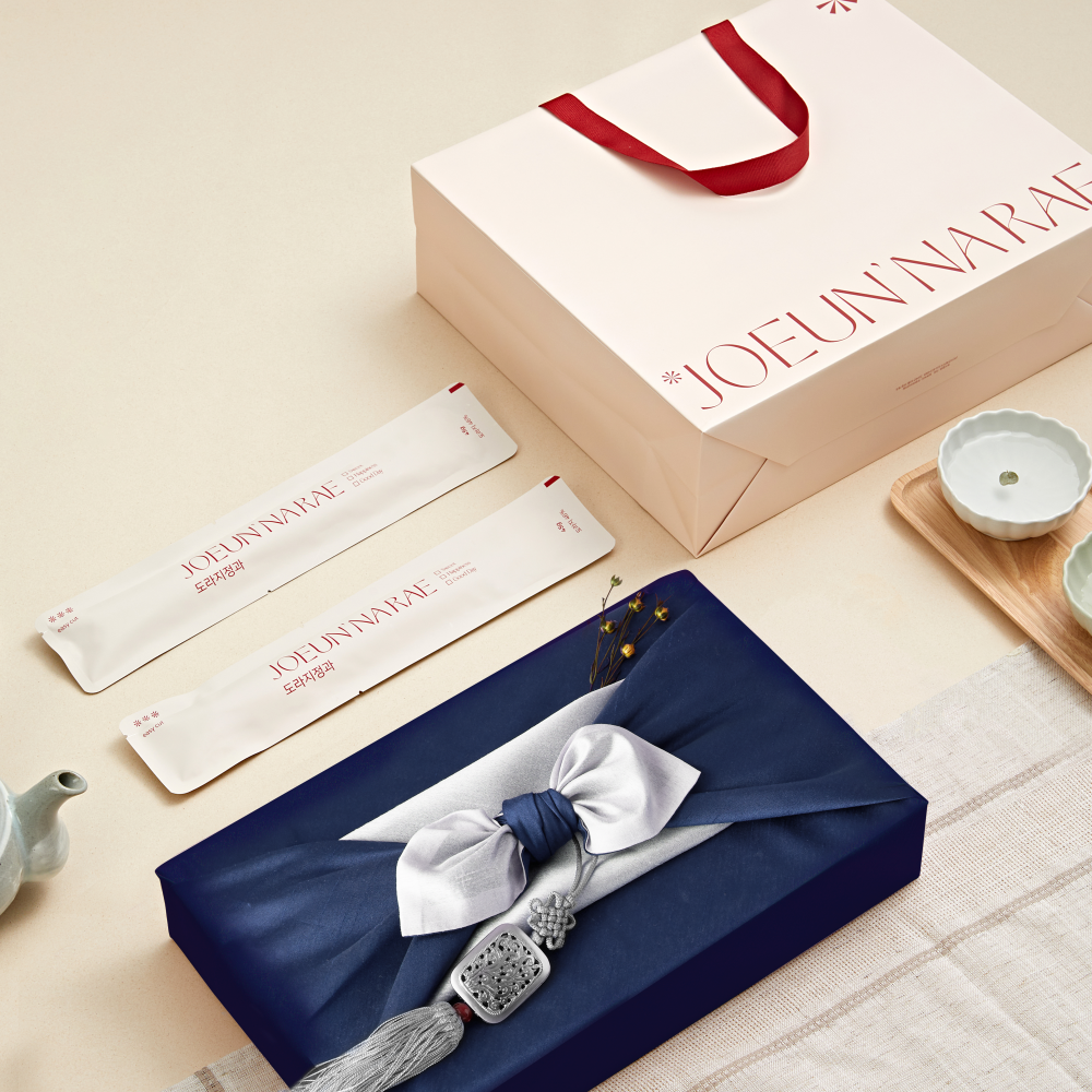 [보자기포장포함] 조은나래 도라지정과 700g 상견례 설 추석 명절 선물 세트 콩고물 한과세트