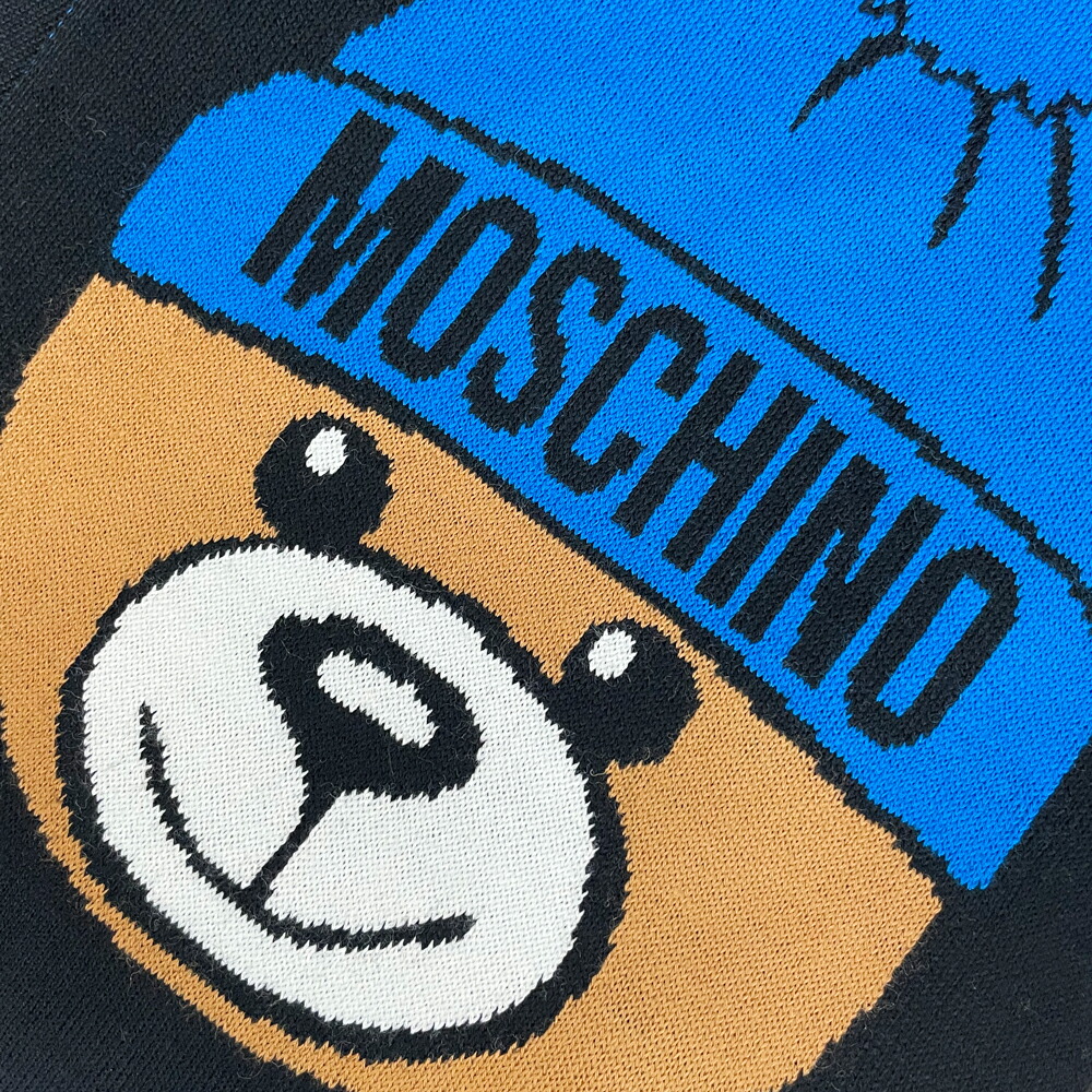 모스키노 MOSCHINO 테디베어 머플러 30635 M212 1016 블랙 - 상세 이미지 3