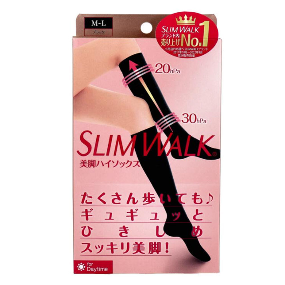 슬림워크 골프 필라테스 압박 니삭스 블랙, M-L, 1개