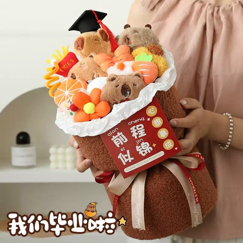 카피바라 인형꽃다발 입학식 생일 선물 발표회 기념일 학예회 이벤트 졸업식 - 상세 이미지 3
