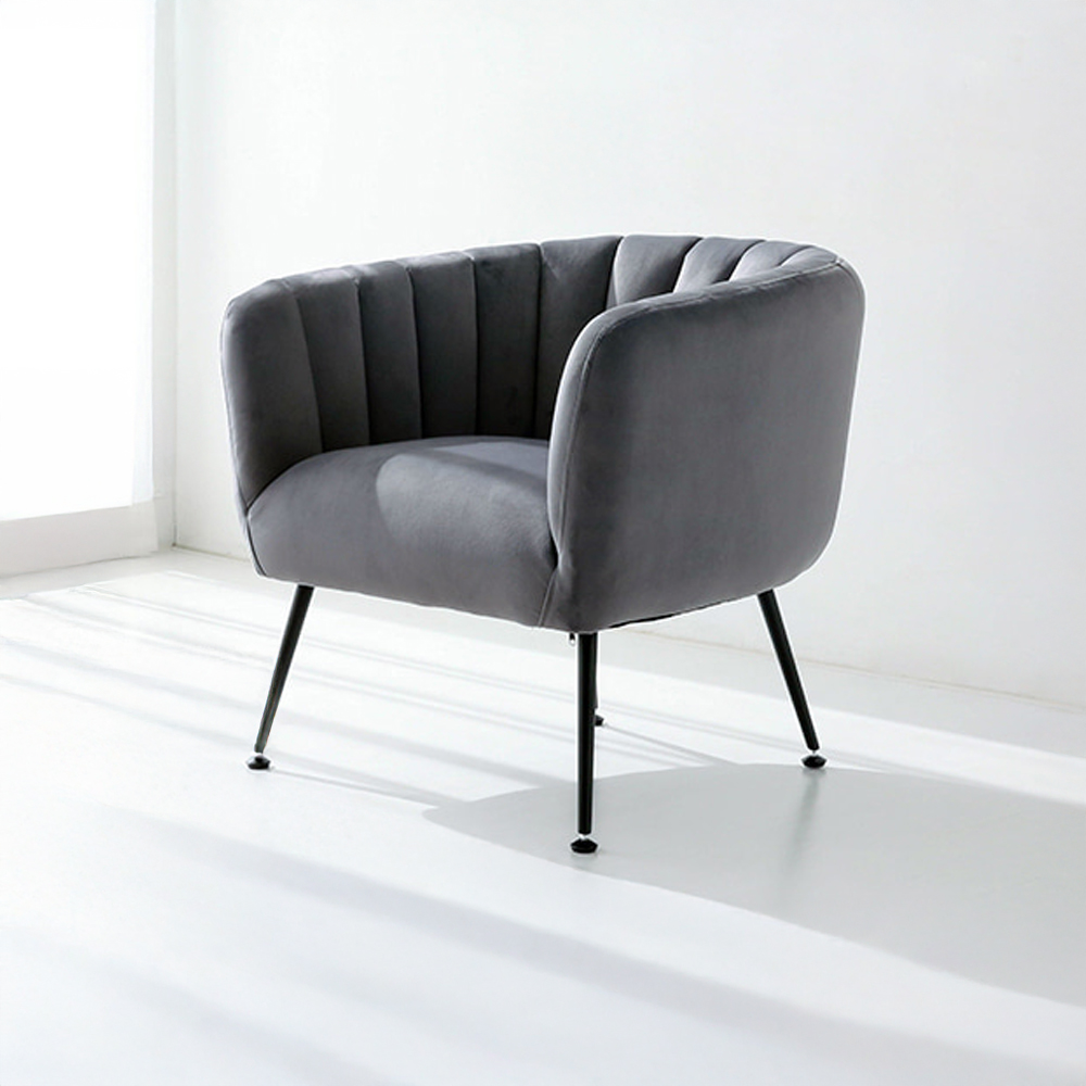 VARKA 1인 벨벳소파 3285 그레이 9938.0831