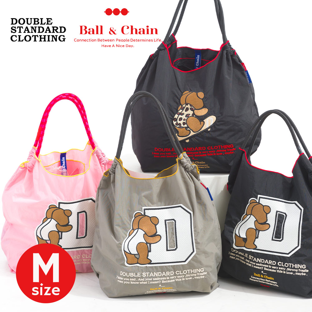볼앤체인 Ball&Chain D로고 베어 곰돌이 에코백 M 6컬러 - 상품 이미지