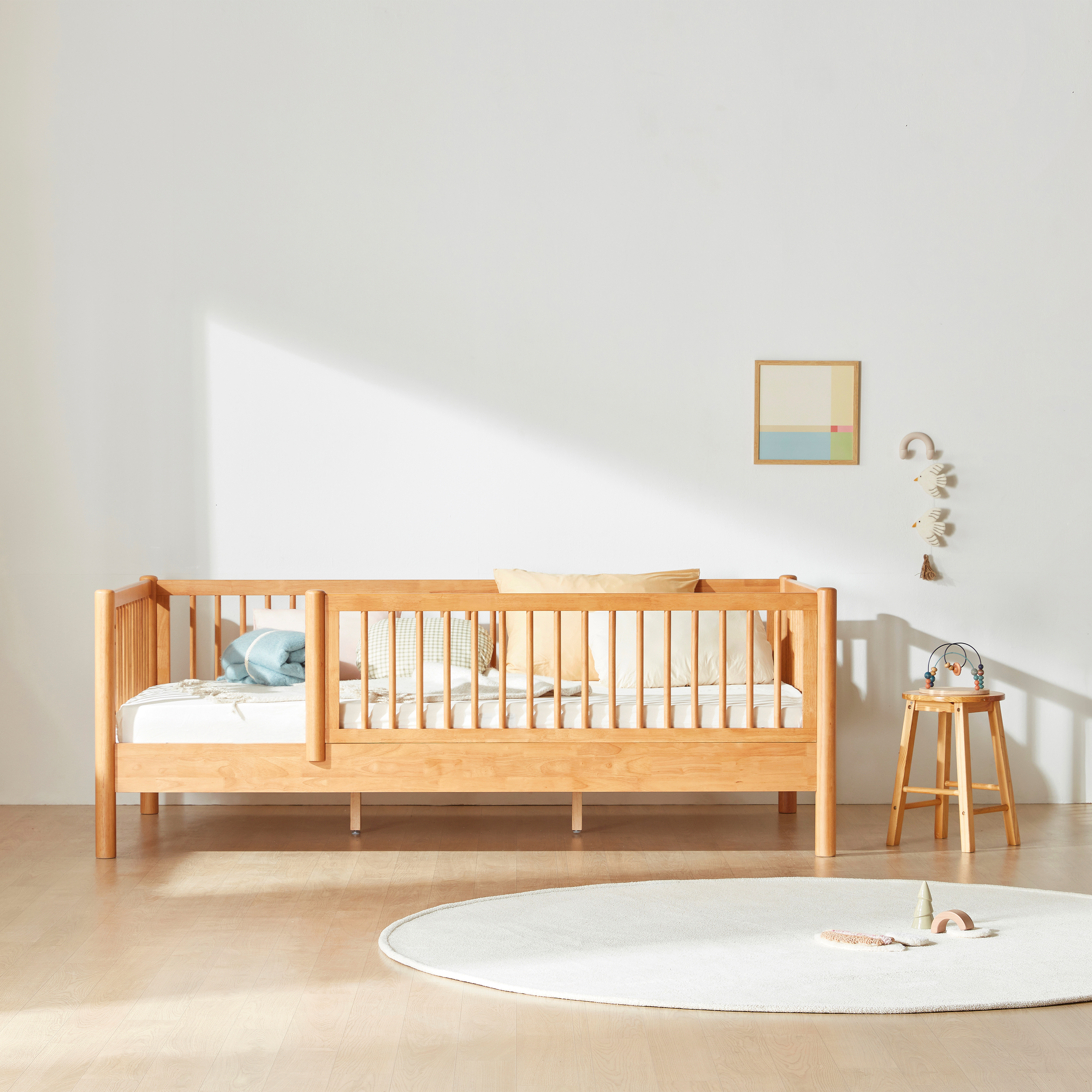 로그하우스 하루 데이베드 원목 저상형 침대 가드형 프레임 SS