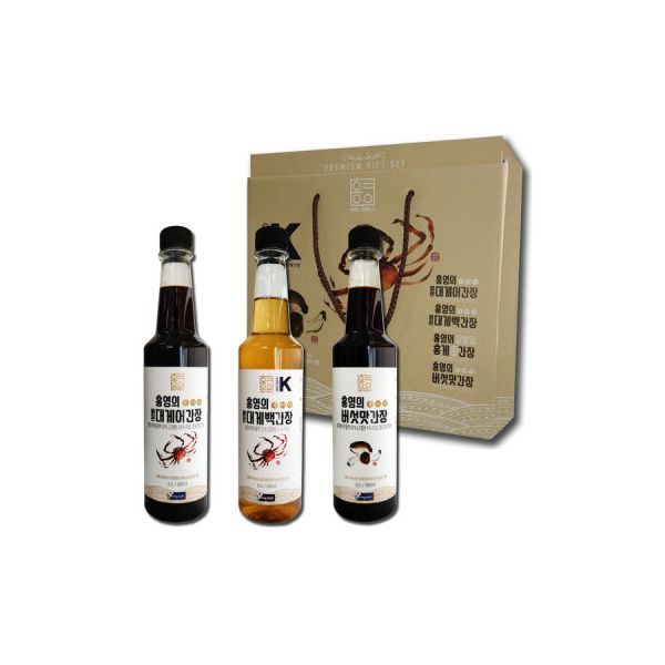 홍영의 선물세트 2호(대게어간장 백간장 버섯맛간장) : e성마트