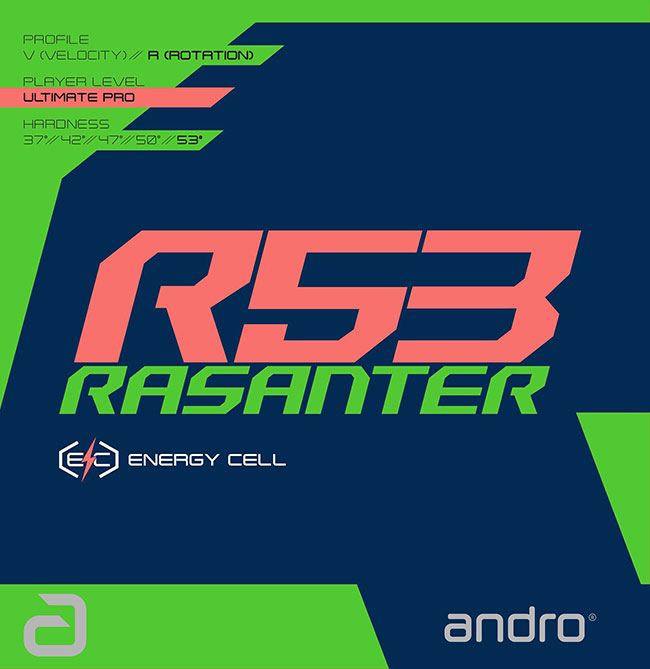[안드로] 라잔타 R53 탁구러버 빨강 검정 MAX - 상품 이미지