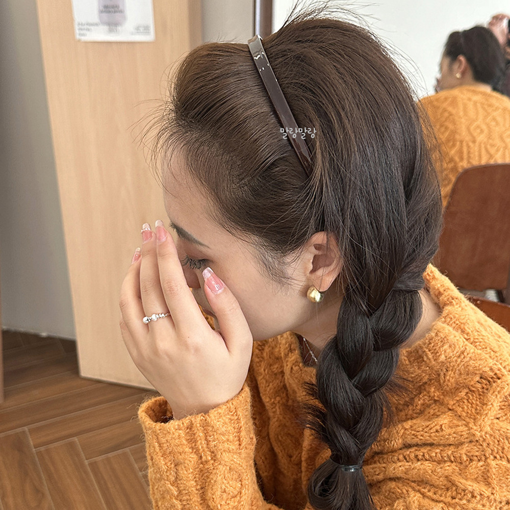 심플 컬러 얇은머리띠 데일리 기본 안아픈 헤어밴드 이미지 6