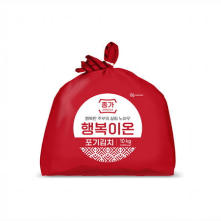 종가집 행복이온 포기김치 10kg 고급 배추 생김치 맛있는곳 국산 HACCP