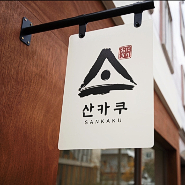 돌출 파이프 간판 아이보리 30x40 철제 갈바 미니 실내 실외 외부 내부 소형 셀프
