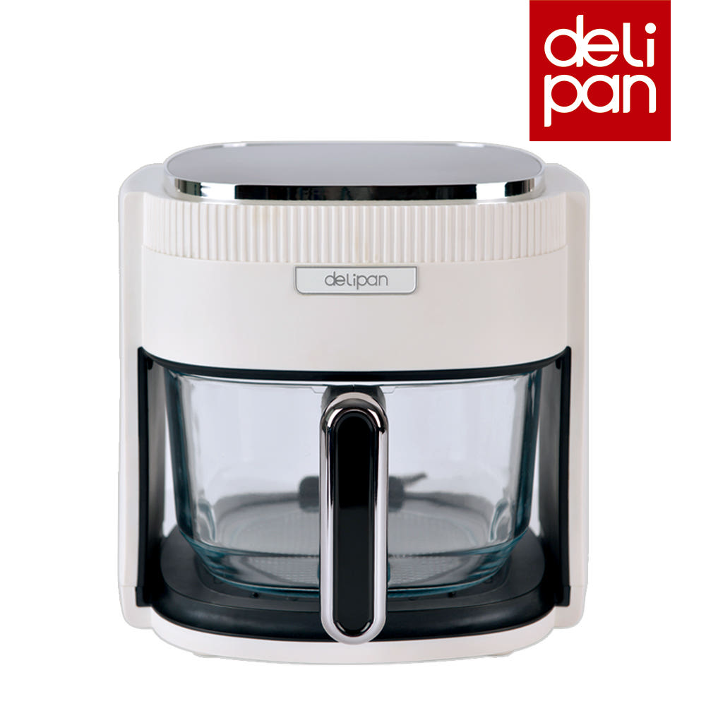 [신년감사행사/신제품] 델리팬 글라스팟 에어프라이어 4.5리터 DEL-DA5 저소음 투명바스켓
