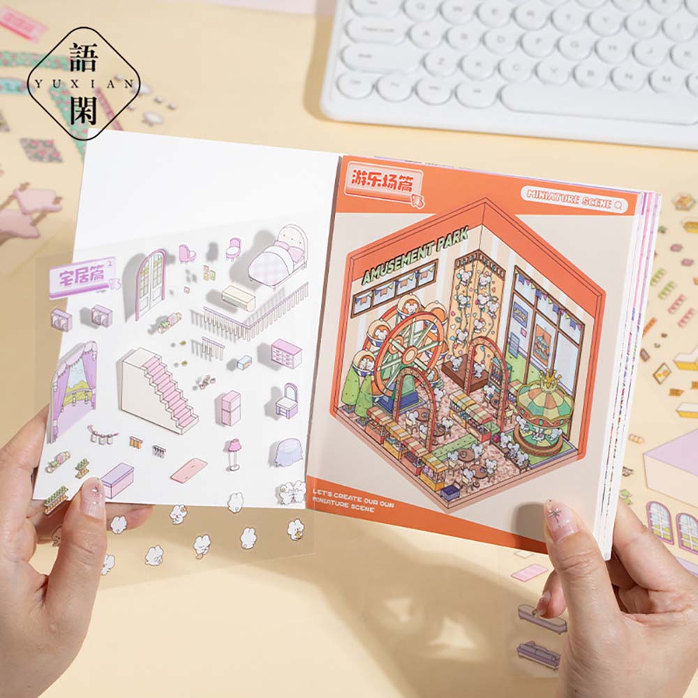 [세트구매 2종] 3D 방꾸미기 다꾸 성인취미 씬스티커 모음 6가지 테마 비즈니스 카운트다운 - 상세 이미지 2
