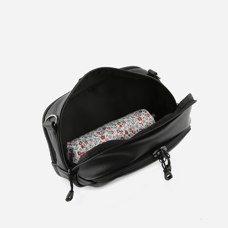 론네바이론 야키 더블랙 레더 유럽여행가방 핸드폰 슬링백 해외여행용 미니백 가방