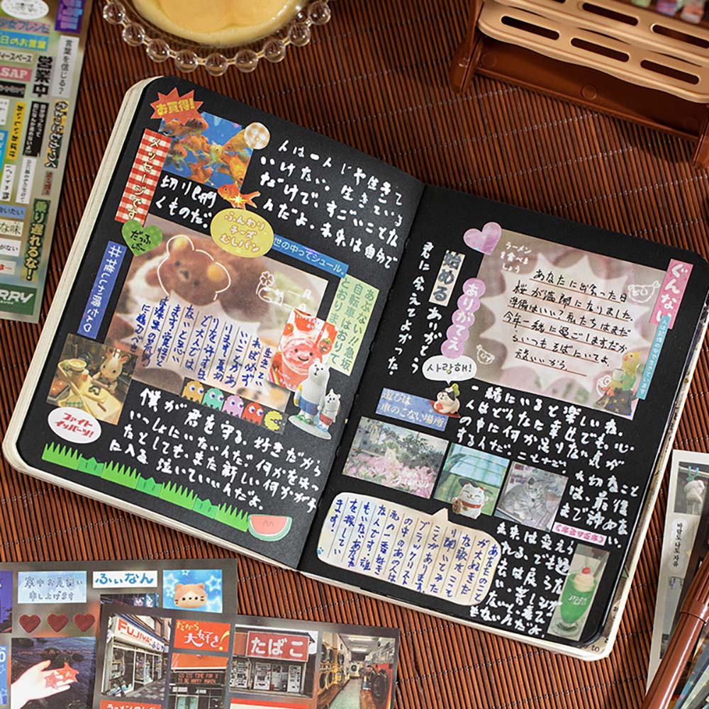 추억의 소리 일본스타일 샤오홍슈 다꾸 스티커북 - 상세 이미지 4