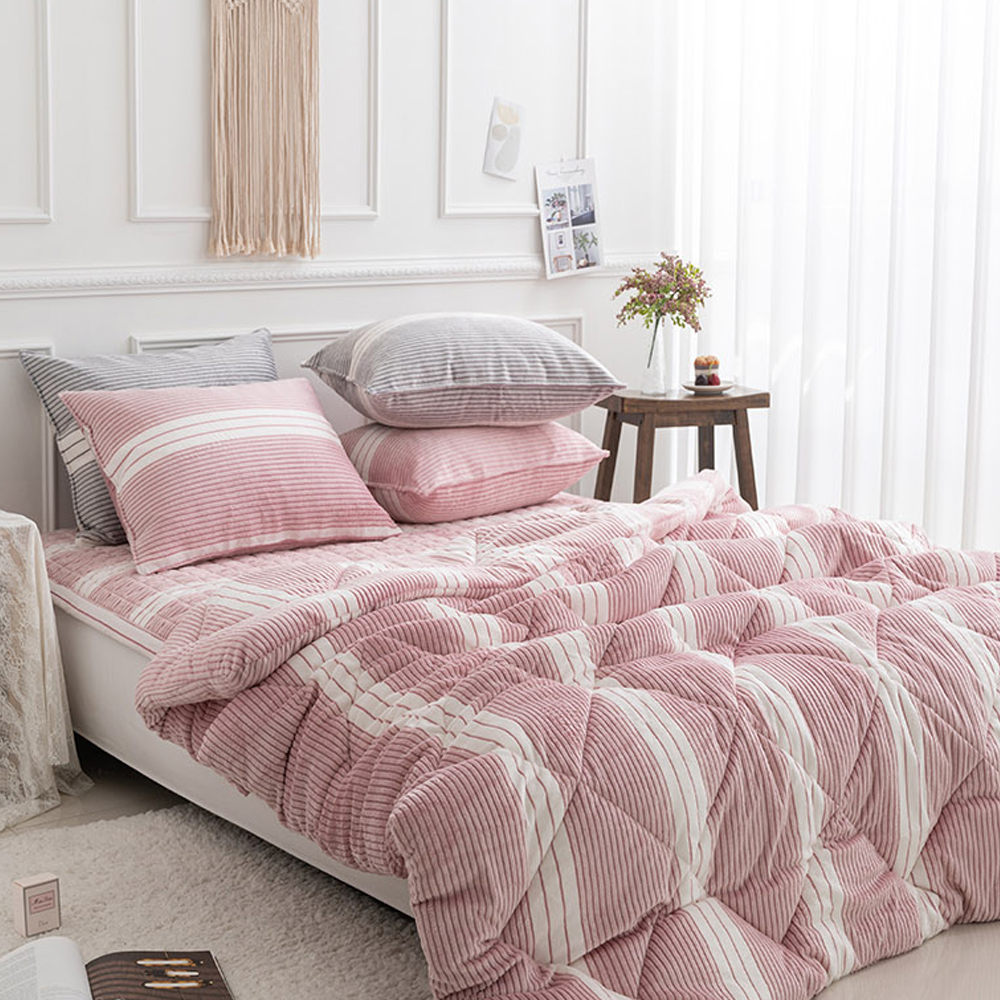 스트라이프 착번극세사 겨울차렵이불