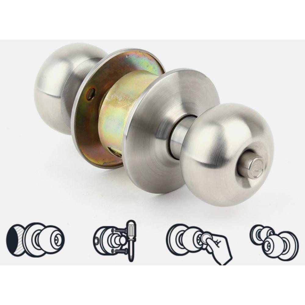 ss 버튼 원형방문손잡이 욕실문손잡이 셀프 교체