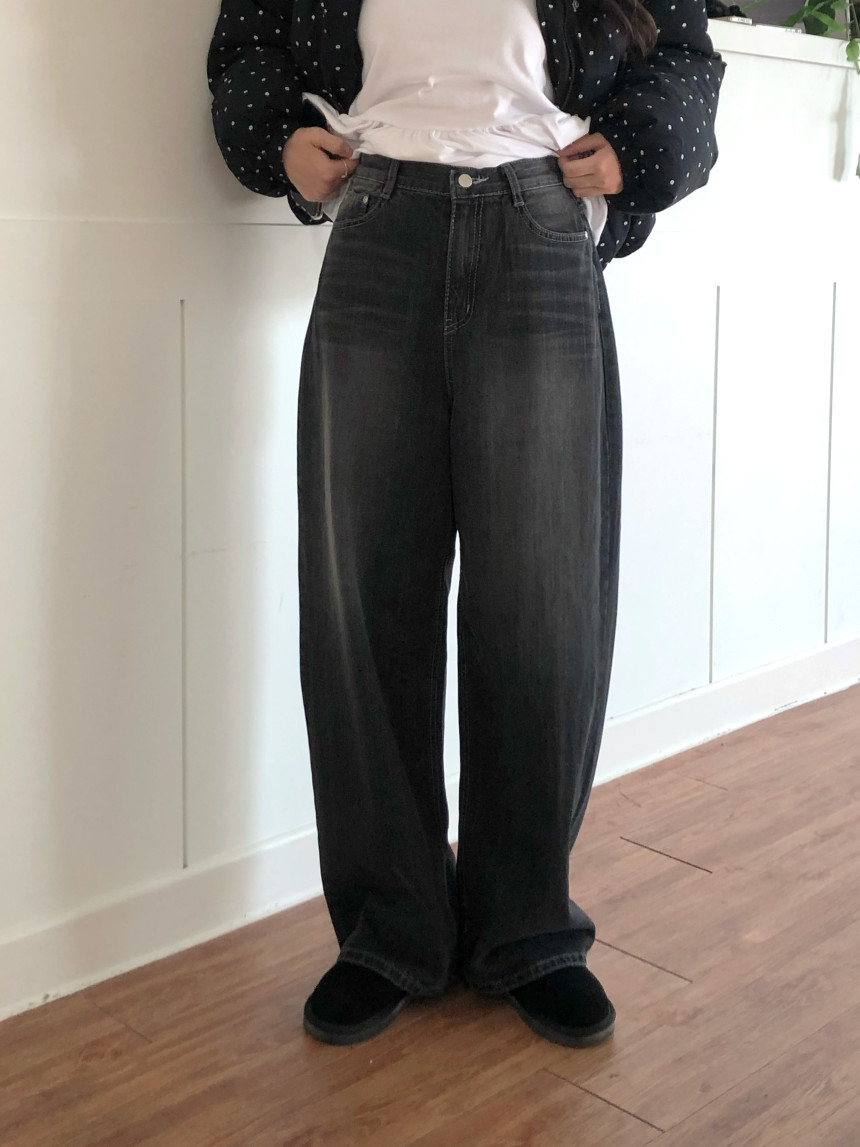 [25봄신상🖤] 쿠키 흑청데님 와이드데님 상세 이미지 3