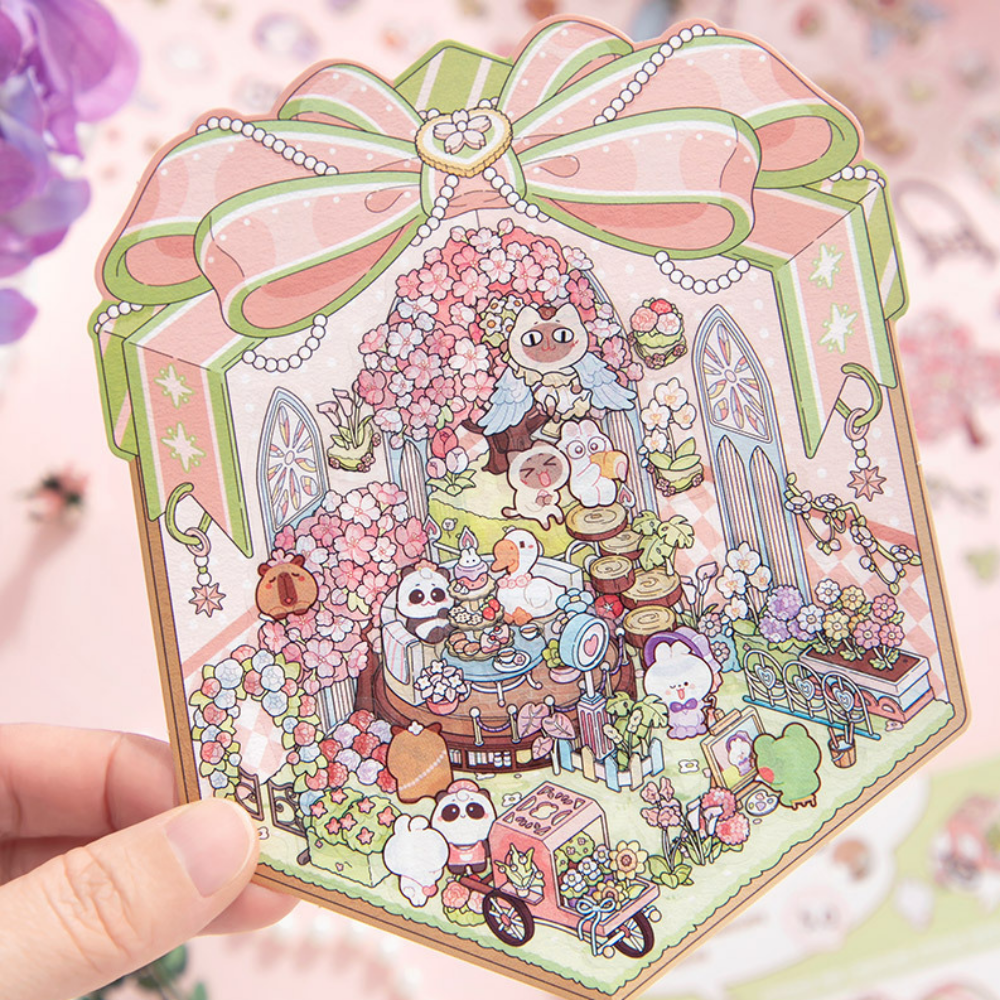 3D 방꾸미기 스티커 입체 씬 조각 선물상자 이미지 3