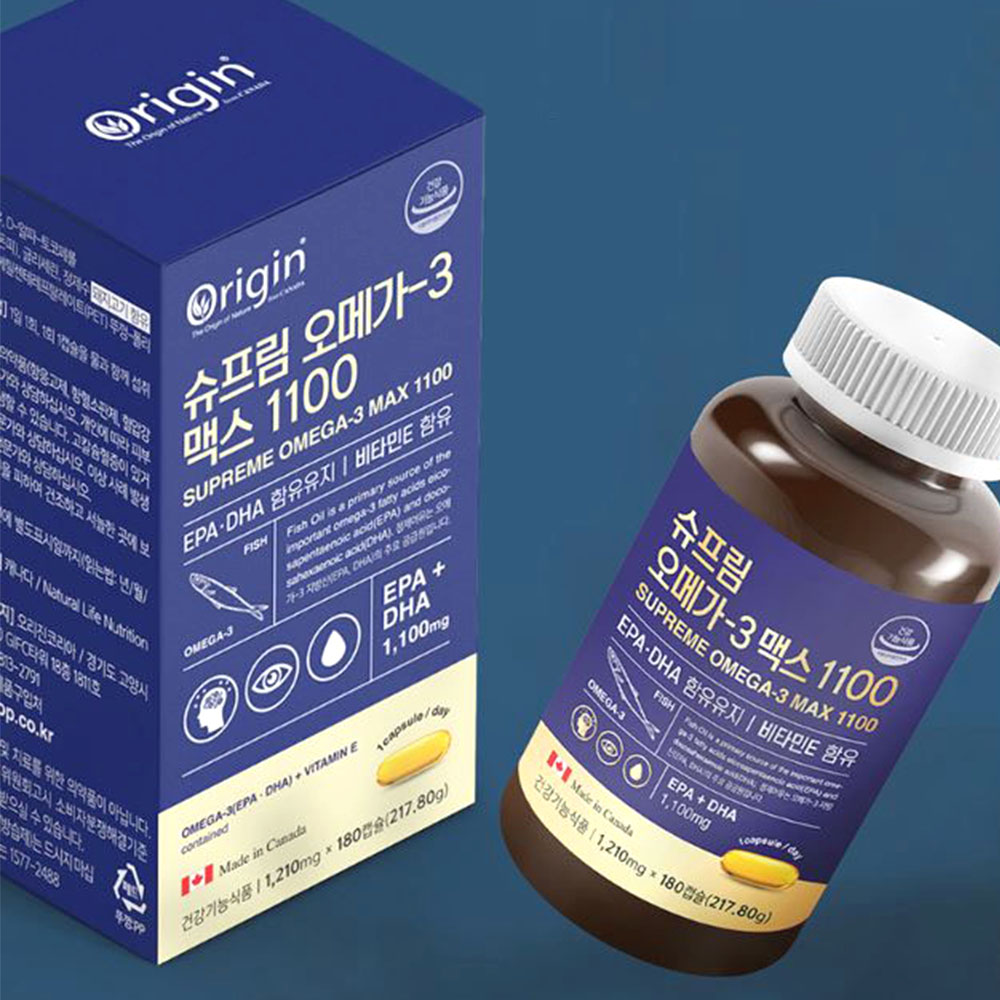 대용량 슈프림 오메가3 맥스 180캡슐 6개월분 - 상품 이미지