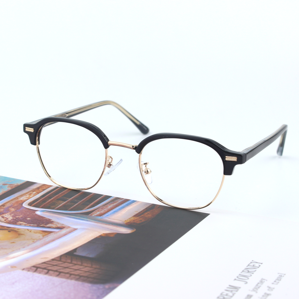 투명안경테 하금테안경 반뿔테 블루라이트차단 투명테안경 변색렌즈 - 상세 이미지 2