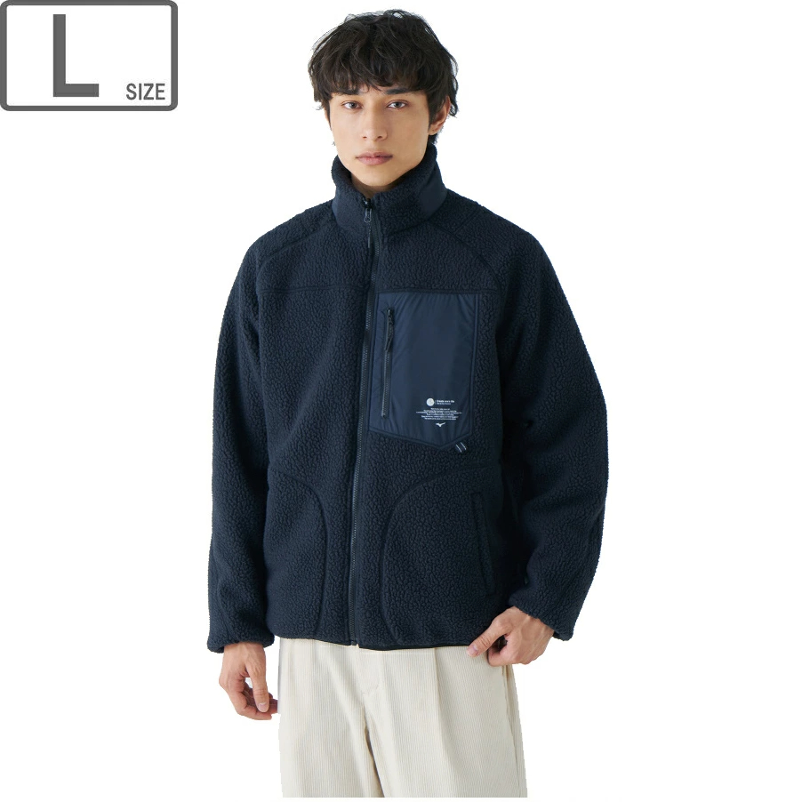 미즈노 MIZUNO 폴라텍 리버시블 후리스 집업 B2MCA501 네이비 - 상품 이미지