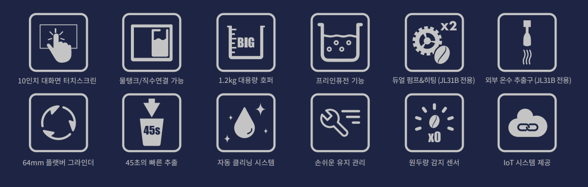 전자동커피머신기 제티노31 업소용자동커피머신 카페 사무실 병원 식당 회사 호텔 라떼 터치 - 상세 이미지 5