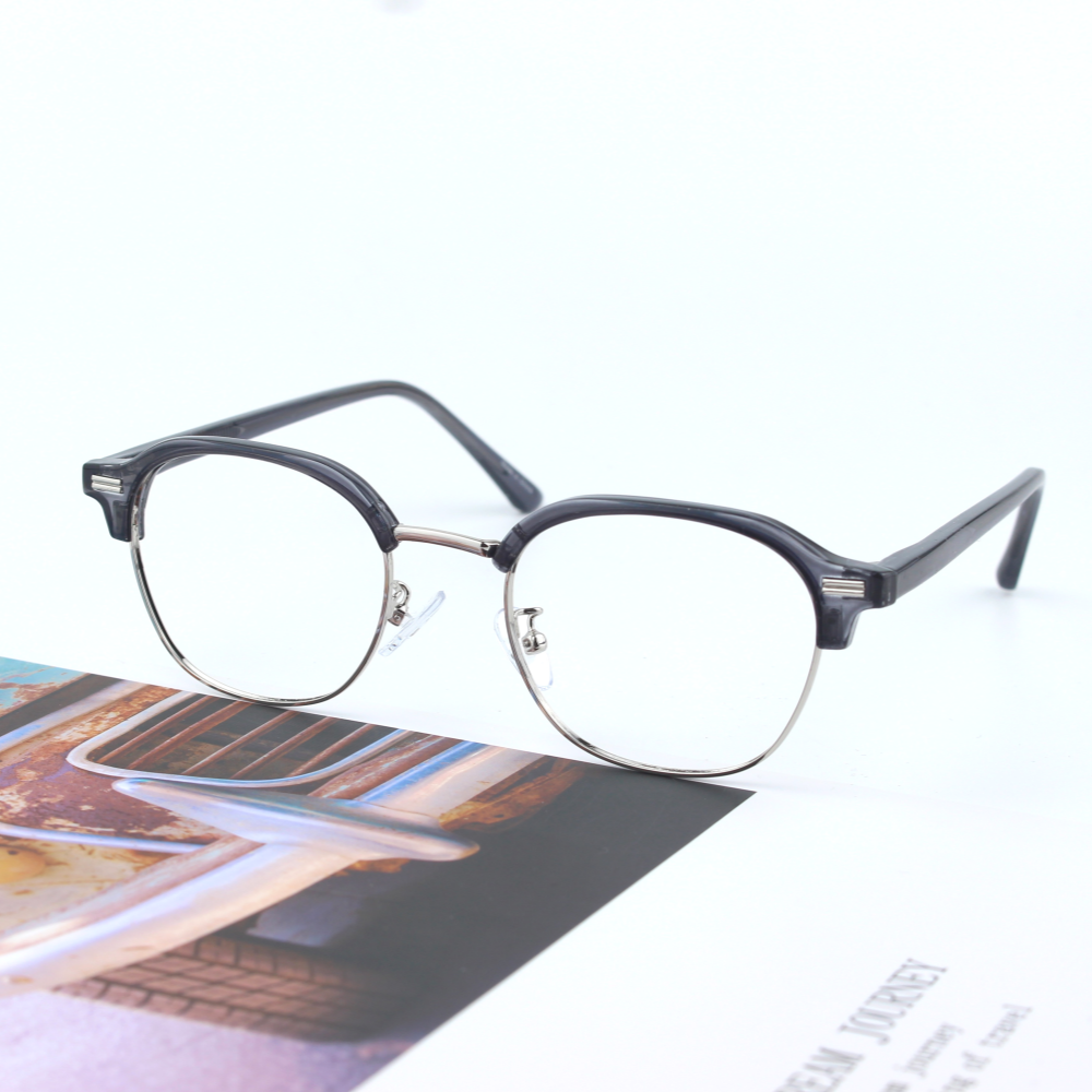 투명안경테 하금테안경 반뿔테 블루라이트차단 투명테안경 변색렌즈 - 상세 이미지 4