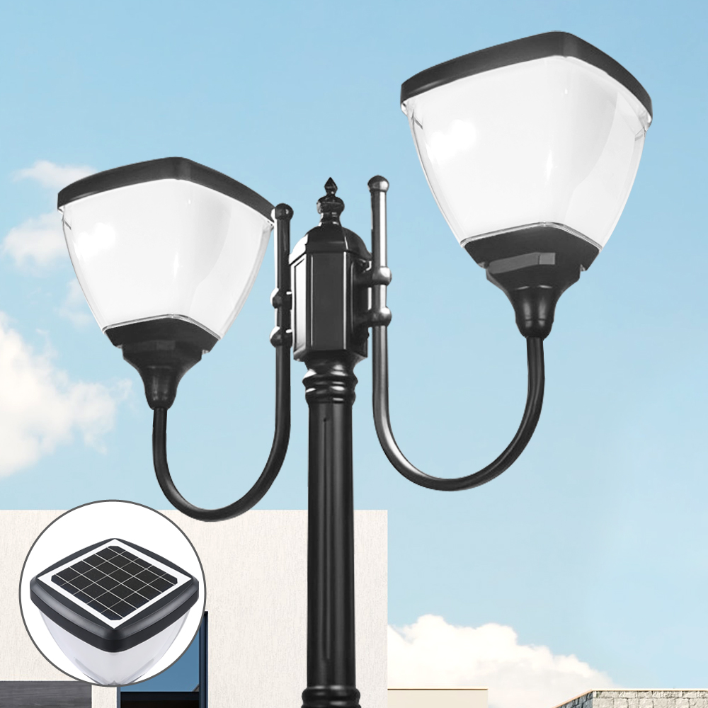 태양광가로등 보안등 태양열 전원주택 아파트 정원 가로등 LED 엔틱 조명등 U자 기둥 2M - 상세 이미지 2