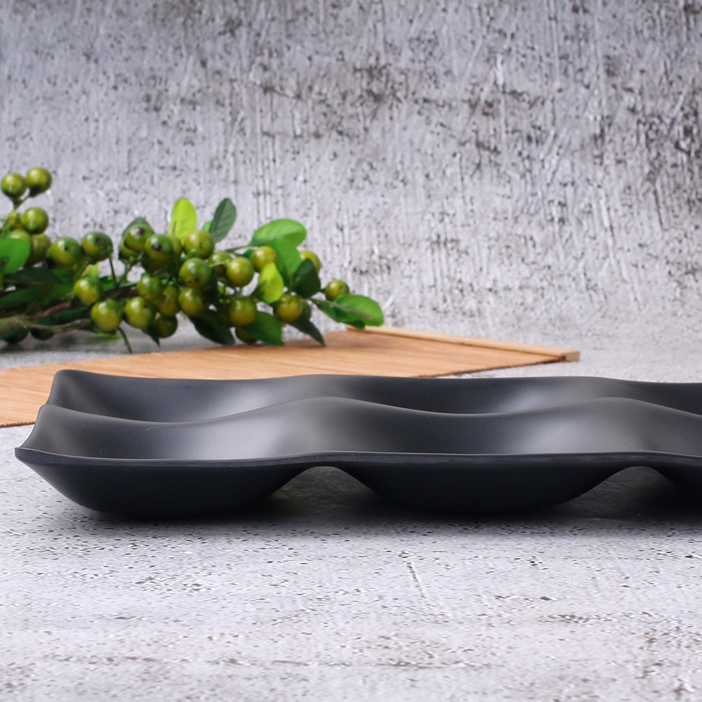 먹토 멜라민 그릇 앞 접시 나눔 반찬 중국집 식당 업소용 식기 25.5cm, 6구나눔 - 상세 이미지 2