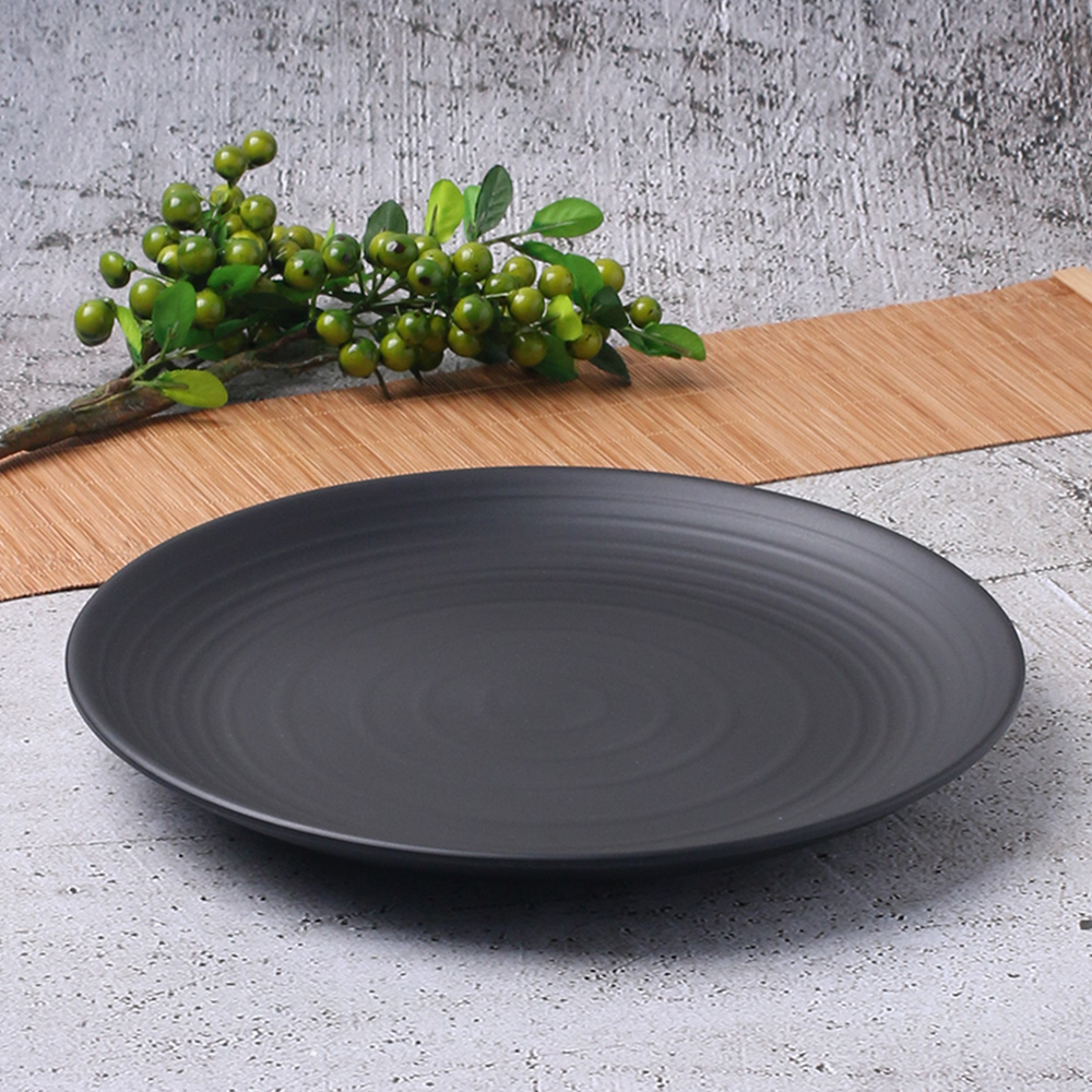 먹토 멜라민 그릇 앞 접시 나눔 반찬 중국집 식당 업소용 식기 27cm, 원형접시 - 상품 이미지