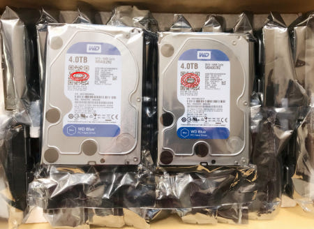 WDWestern Digital WD40EZRZ 4T 데스크탑 하드 드라이브 5400rpm 4TB 블루 디스크 64M 모니터링 SATA3