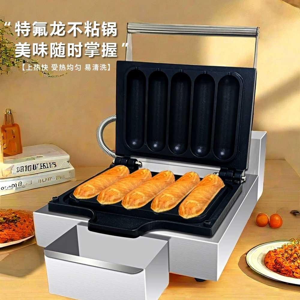 업소용 핫도그 기계 간식 그릴 매점 틀 전기 노점 177x32모델 - 상세 이미지 4
