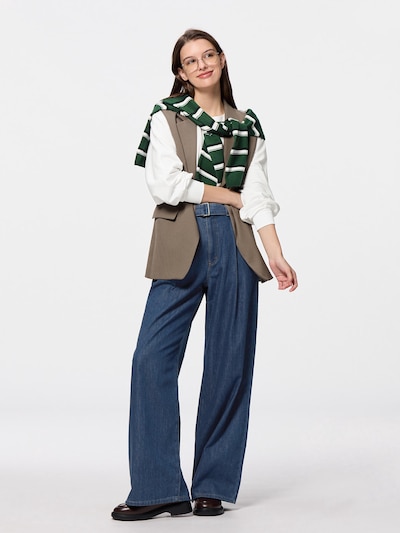 지유 바지 라이트 데님 벨티드 와이드 팬츠 + EC 길이 80.0cm 여자 여성 청바지 356897 - 상세 이미지 3