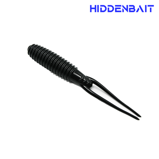 히든베이트 아르케 싱커내장형 소프트베이트 배스웜 배스낚시 H001 DARK BLACK, 10cm(4인치)