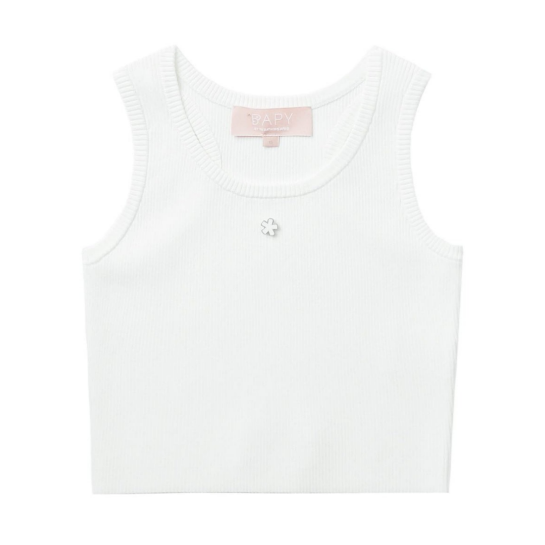 베이프 우먼즈 나시 BAPY LOGO KNIT VEST 1월 3주차 신상 YL20-208-302 - 메인 이미지