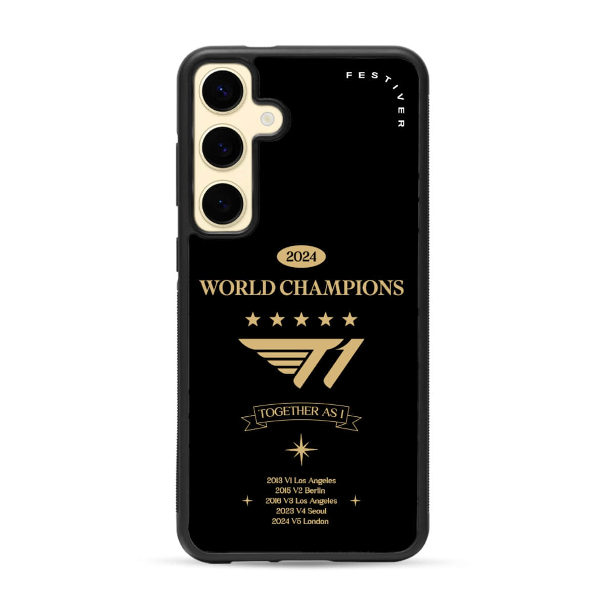 페스티버 T1 굿즈 V5 월드 챔피언스 갤럭시 S시리즈 맥세이프 글라스 범퍼 디자인 케이스 티원 - 상품 이미지