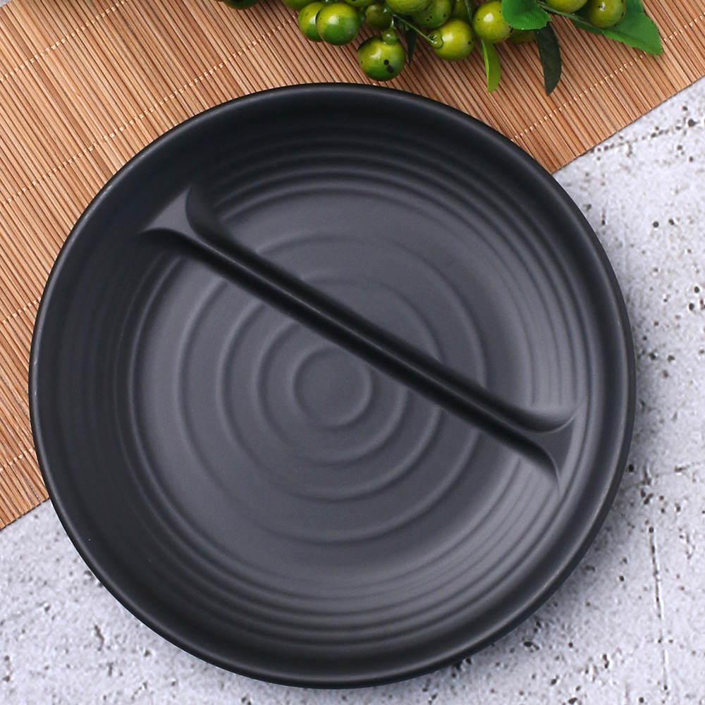 먹토 멜라민 그릇 앞 접시 나눔 반찬 중국집 식당 업소용 식기 16cm, 2구 원형접시 - 상세 이미지 3