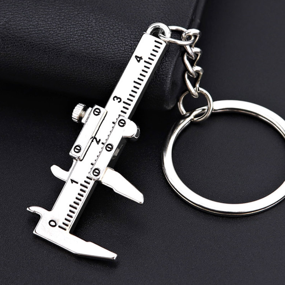 작은 버니어캘리퍼스키링 미니 소형 버니어캘리퍼스열쇠고리 휴대용