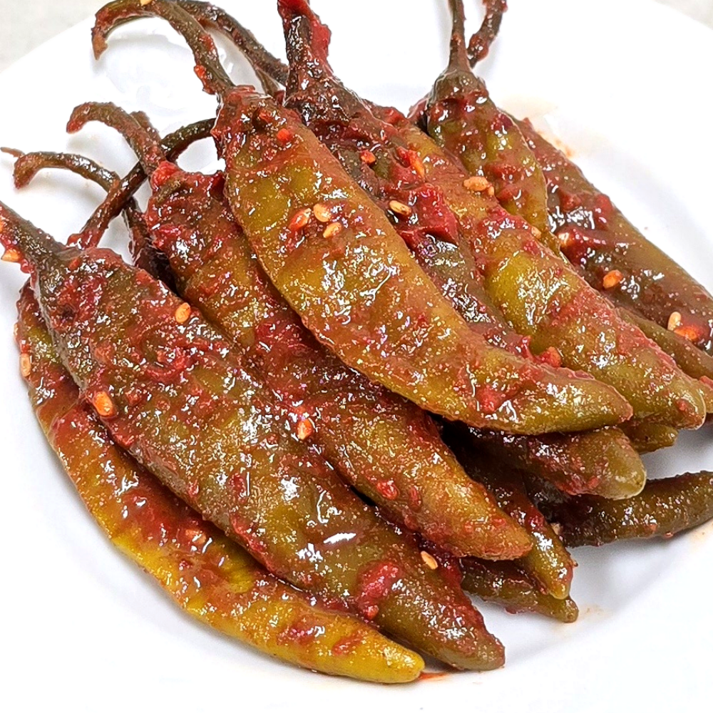 양념 고추무침 500g 1kg 2kg 6kg 12kg 삭힌 절임 절인 아삭 고추지 대용량 가정용 업소용 장아찌 도매 - 메인 이미지