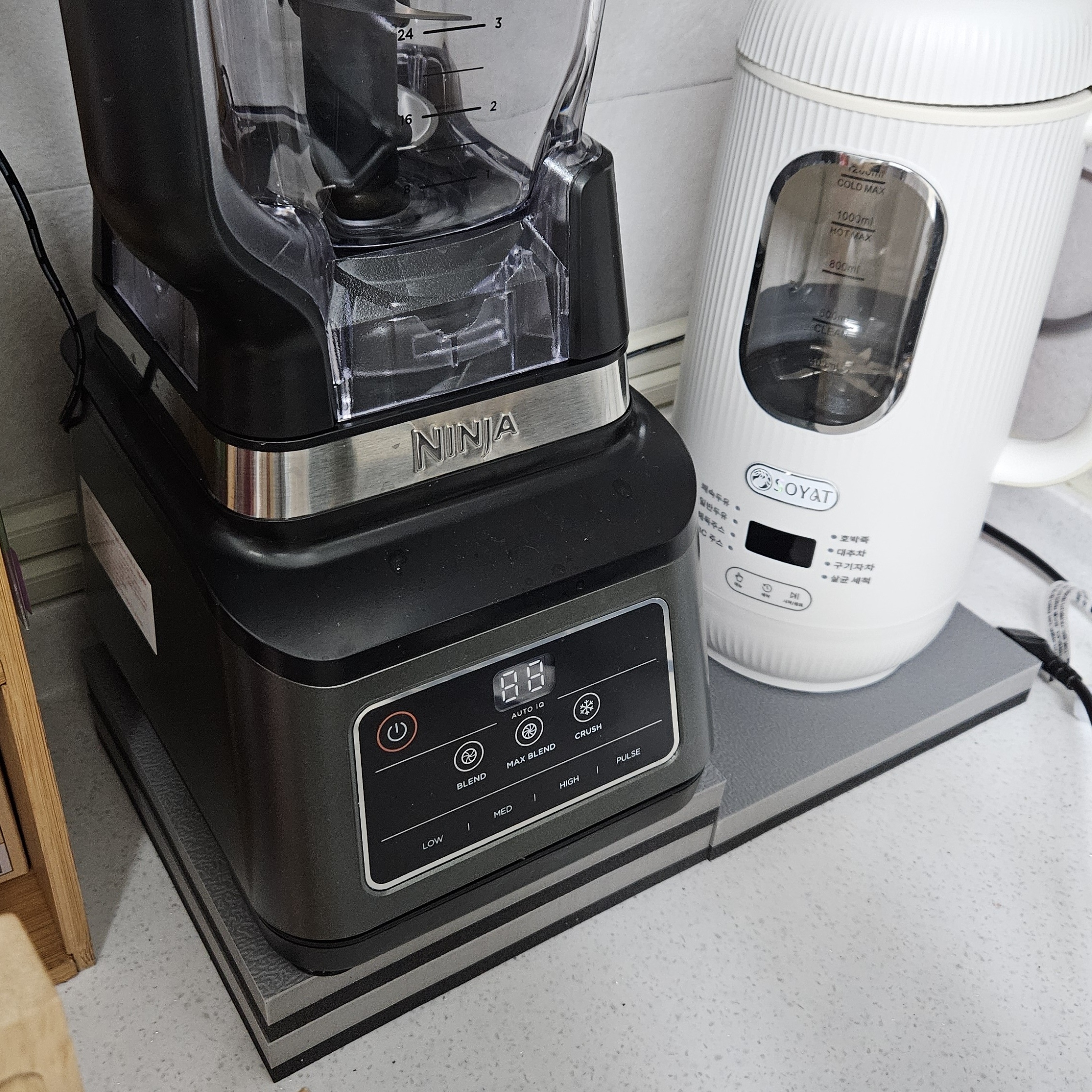 덕진스펀지 믹서기 매트 2개 층간소음 방진 소음 진동 방지 25Tx200x200 닌자