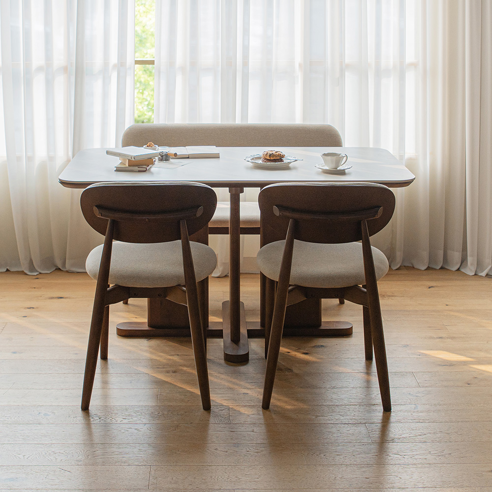 파레드 세라믹 식탁 테이블 4인용 1400 원목 사각